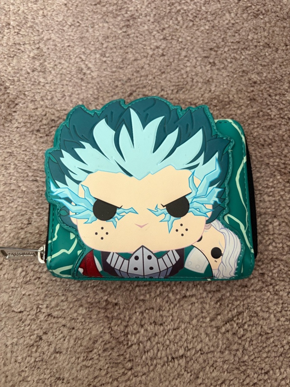 Loungefly My Hero Academia Zip Wallet with Aqua Accents